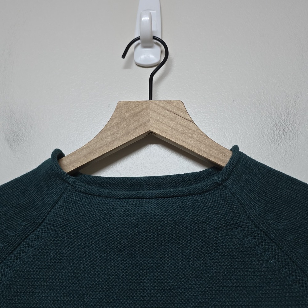 Alice Walk Womens Cotton Mock Neck Green Stripe Sweater Discontinued Color Sz S - Picture 4 of 11